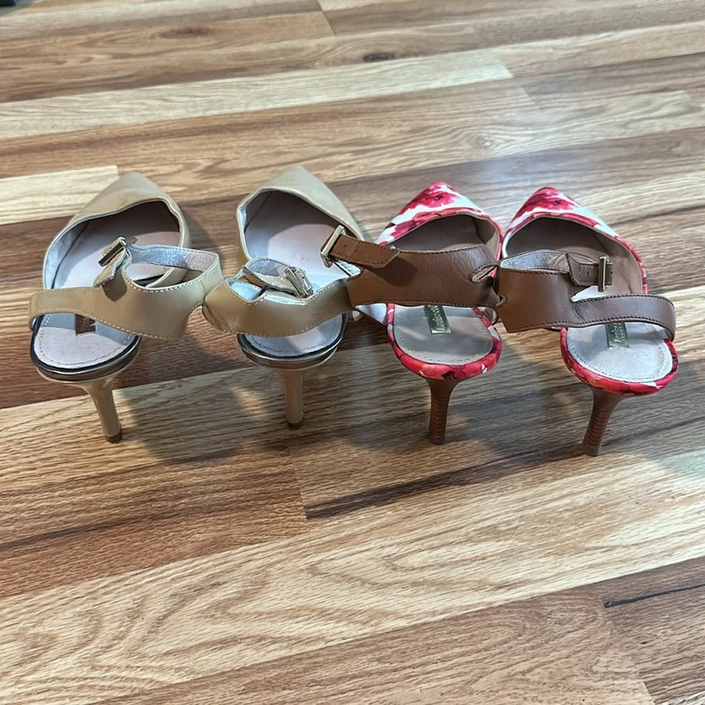 Bundle 2 pairs of Louise et Cio shoes small heel, ankle strap size 11 - Picture 6 of 9